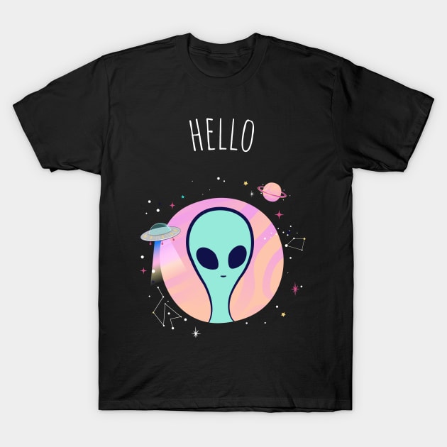 Hello-Alien T-Shirt by Sabahmd